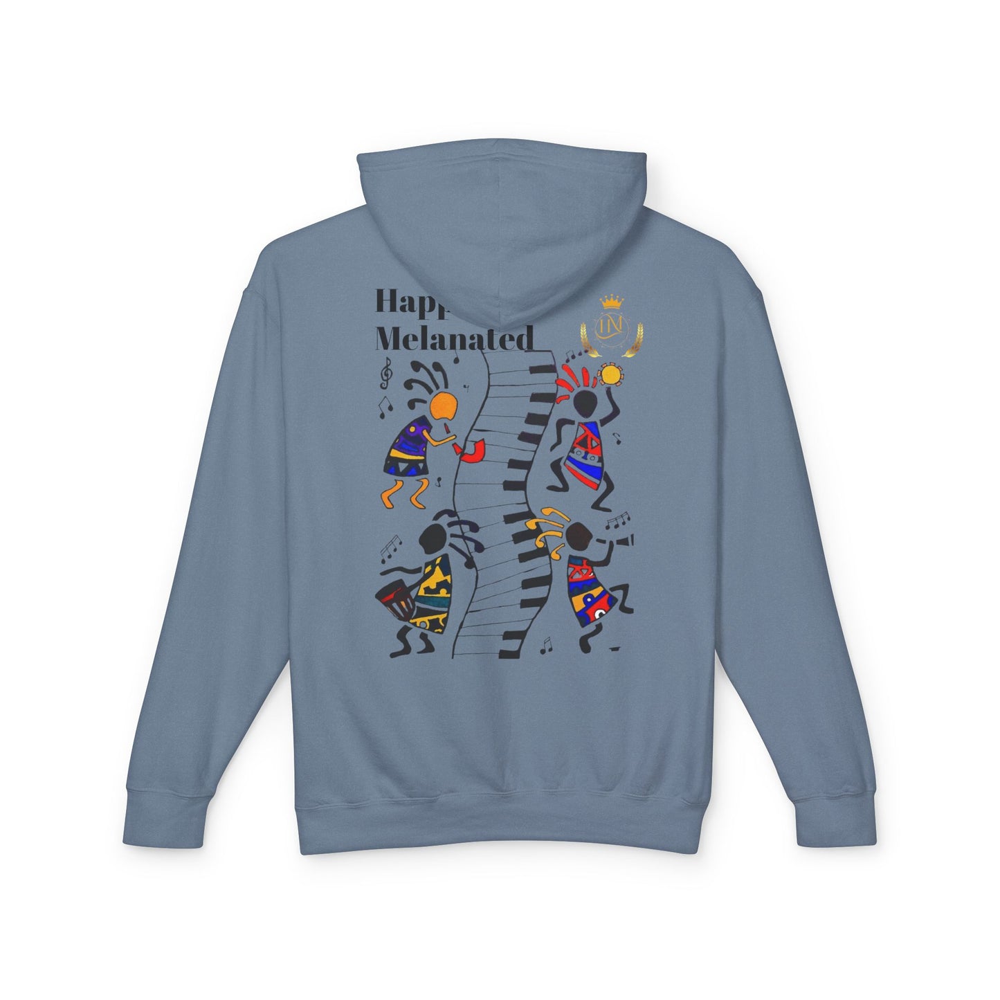 Handcrafted Afro Music Graphic Hoodie - Unisex Lightweight Hooded Sweatshirt, Hipster Hoodie