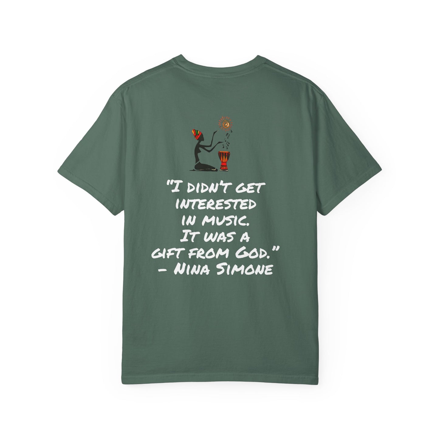 Afro Jazz Singer Graphic T-Shirt, Black History Music Tee, Unisex Garment-Dyed Shirt