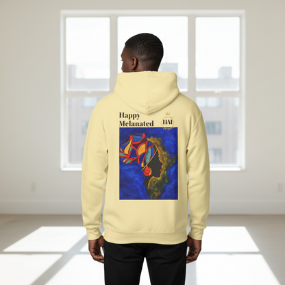 African Continent Art Graphic Unisex Hoodie, Lightweight Sweatshirt