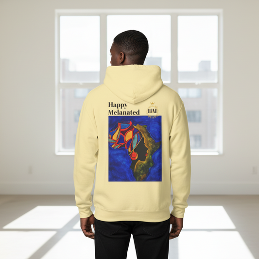 African Continent Art Graphic Unisex Hoodie, Lightweight Sweatshirt