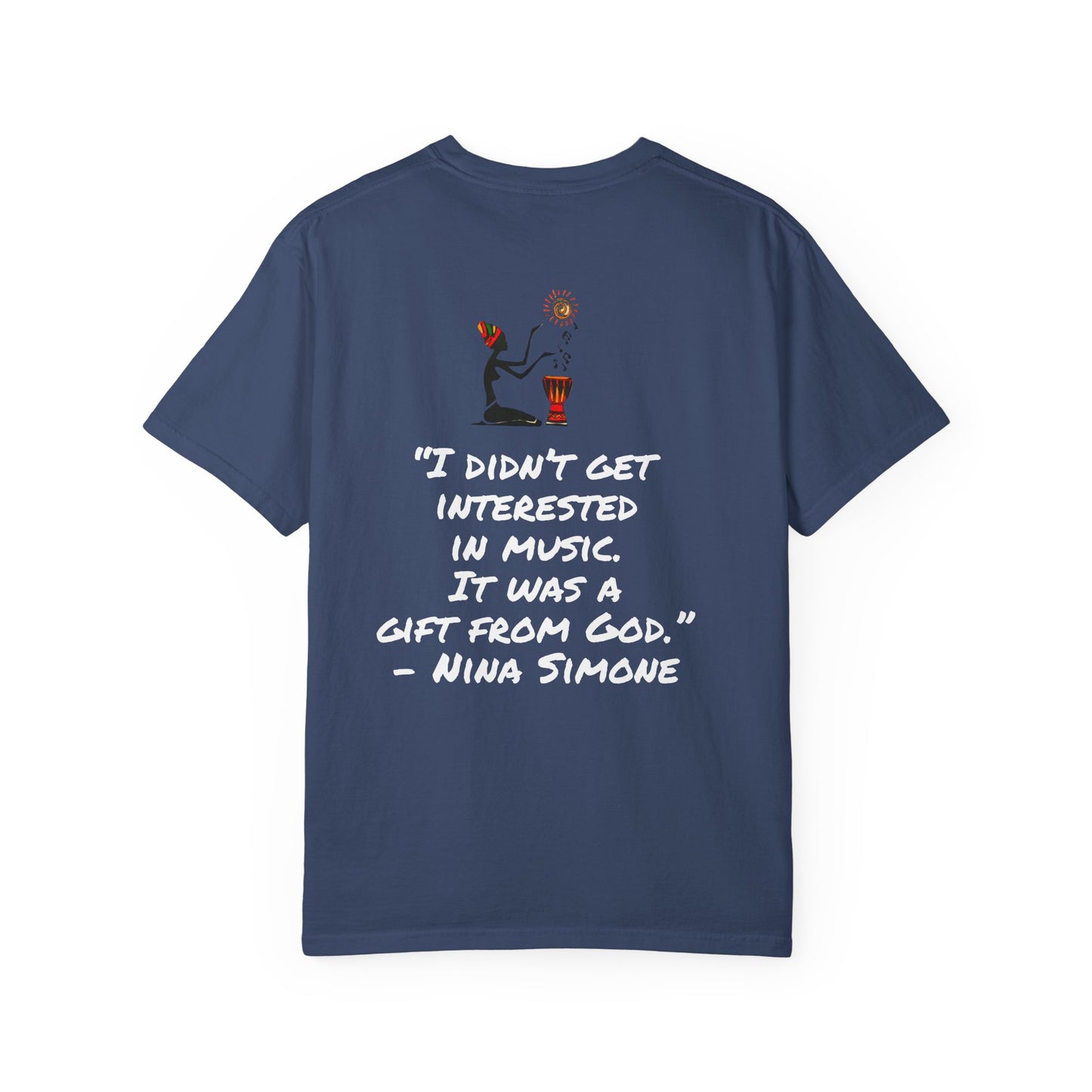 Afro Jazz Singer Graphic T-Shirt, Black History Music Tee, Unisex Garment-Dyed Shirt