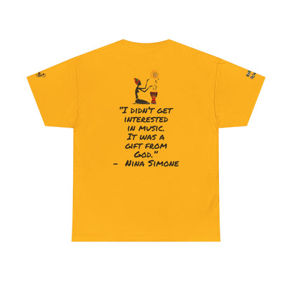 Afro Music Unisex Graphic Tee, Piano Art, Jazz Singer Shirt, Music Lover Gift