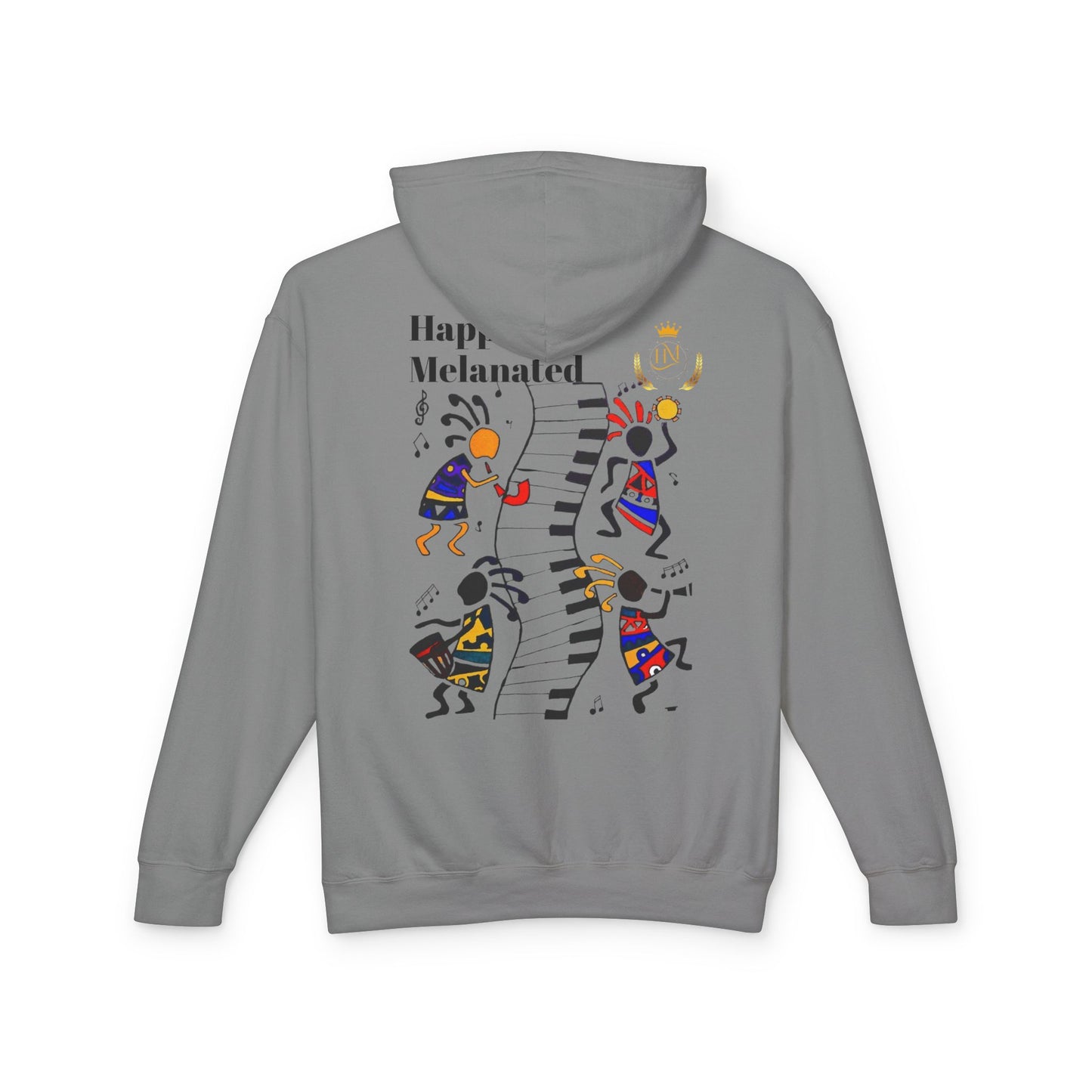 Handcrafted Afro Music Graphic Hoodie - Unisex Lightweight Hooded Sweatshirt, Hipster Hoodie