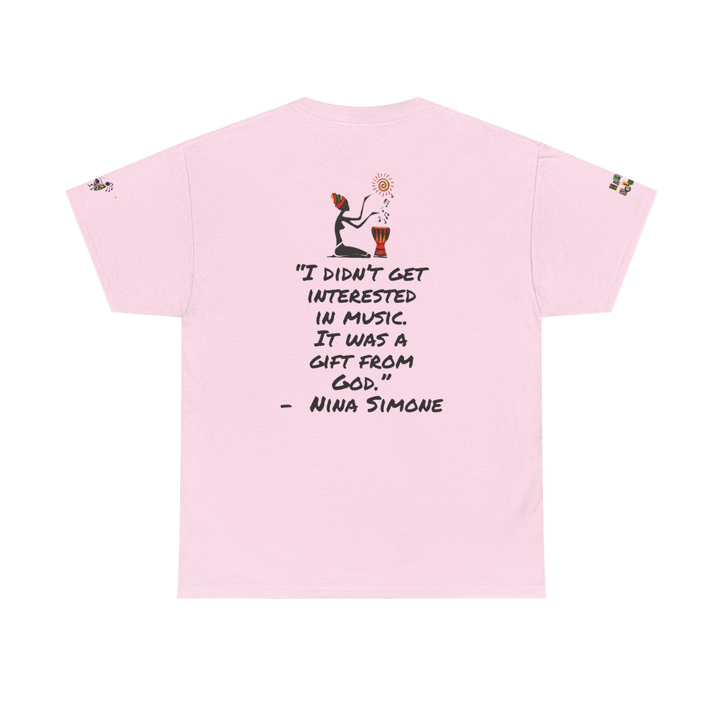 Afro Music Unisex Graphic Tee, Piano Art, Jazz Singer Shirt, Music Lover Gift Printify