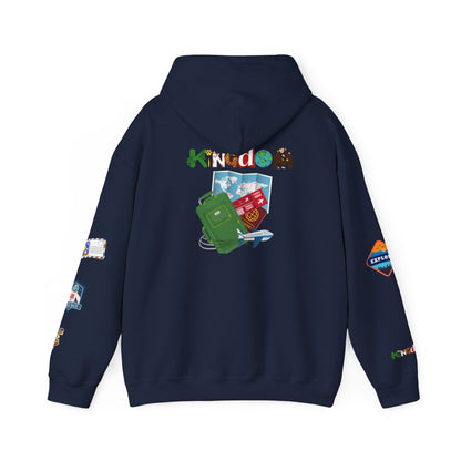 Travel Badge Graphic Hoodie, Wanderlust Sweatshirt, Adventure Lover Jumper