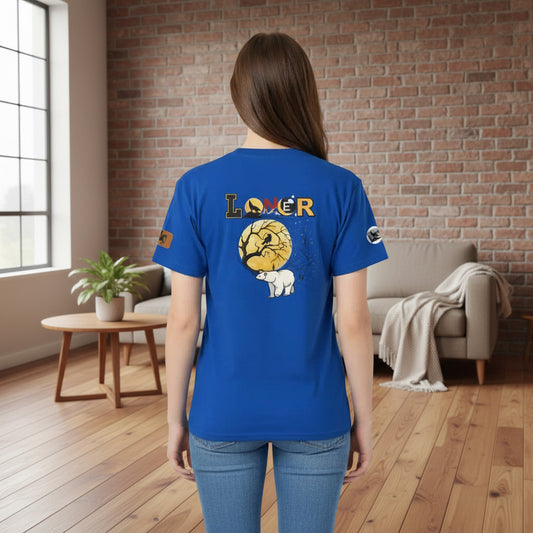Polar Bear Graphic Unisex Tee, Wild Animal Introvert Graphic T-Shirt, Wildlife Lover Tee