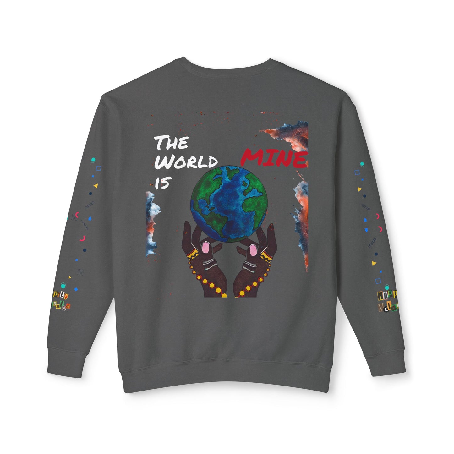 Galaxy Art Unisex Sweatshirt, Handcrafted Space Design, Celestial Print