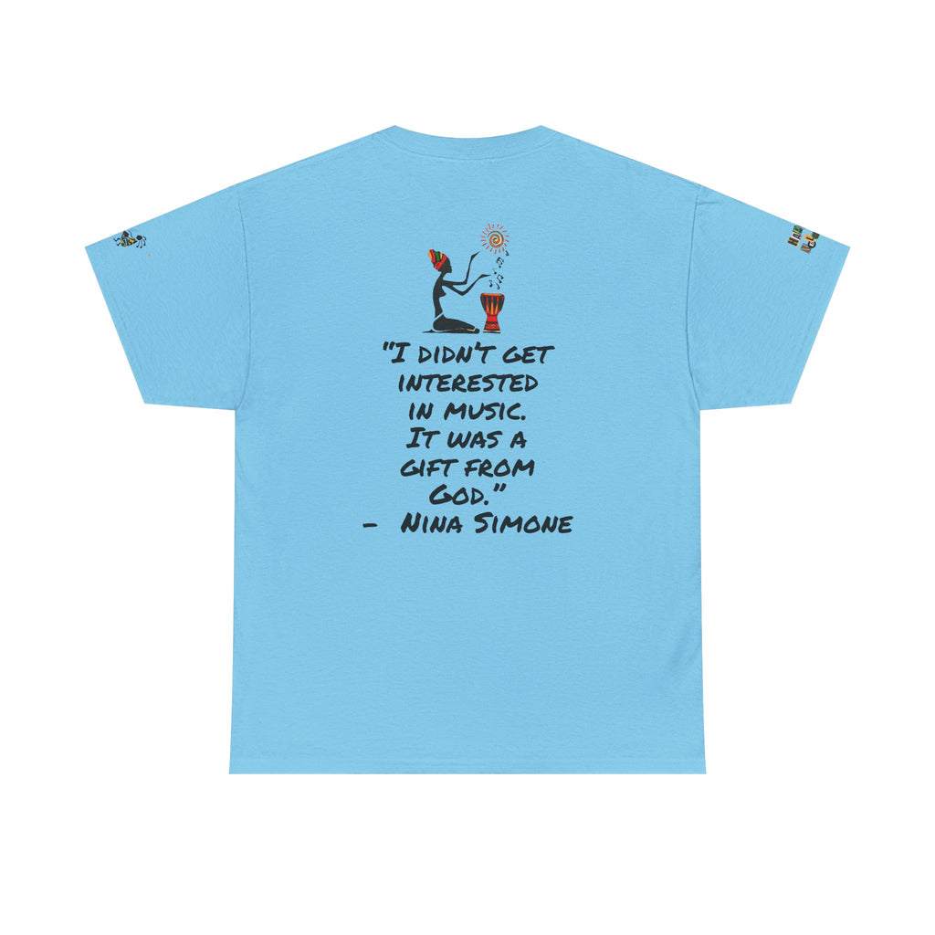 Afro Music Unisex Graphic Tee, Piano Art, Jazz Singer Shirt, Music Lover Gift Printify
