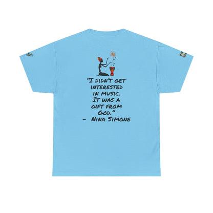 Afro Music Unisex Graphic Tee, Piano Art, Jazz Singer Shirt, Music Lover Gift