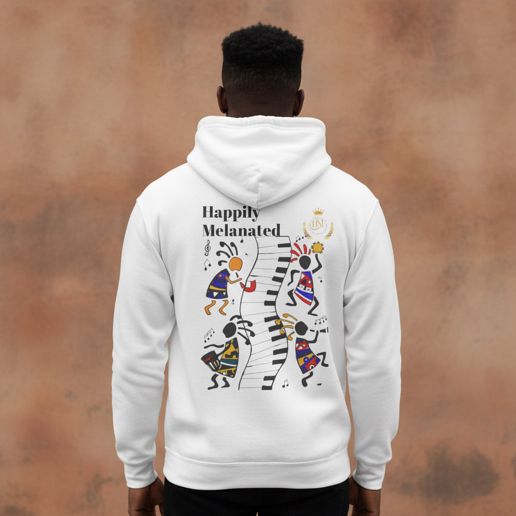 Handcrafted Afro Music Graphic Hoodie - Unisex Lightweight Hooded Sweatshirt, Hipster Hoodie Printify