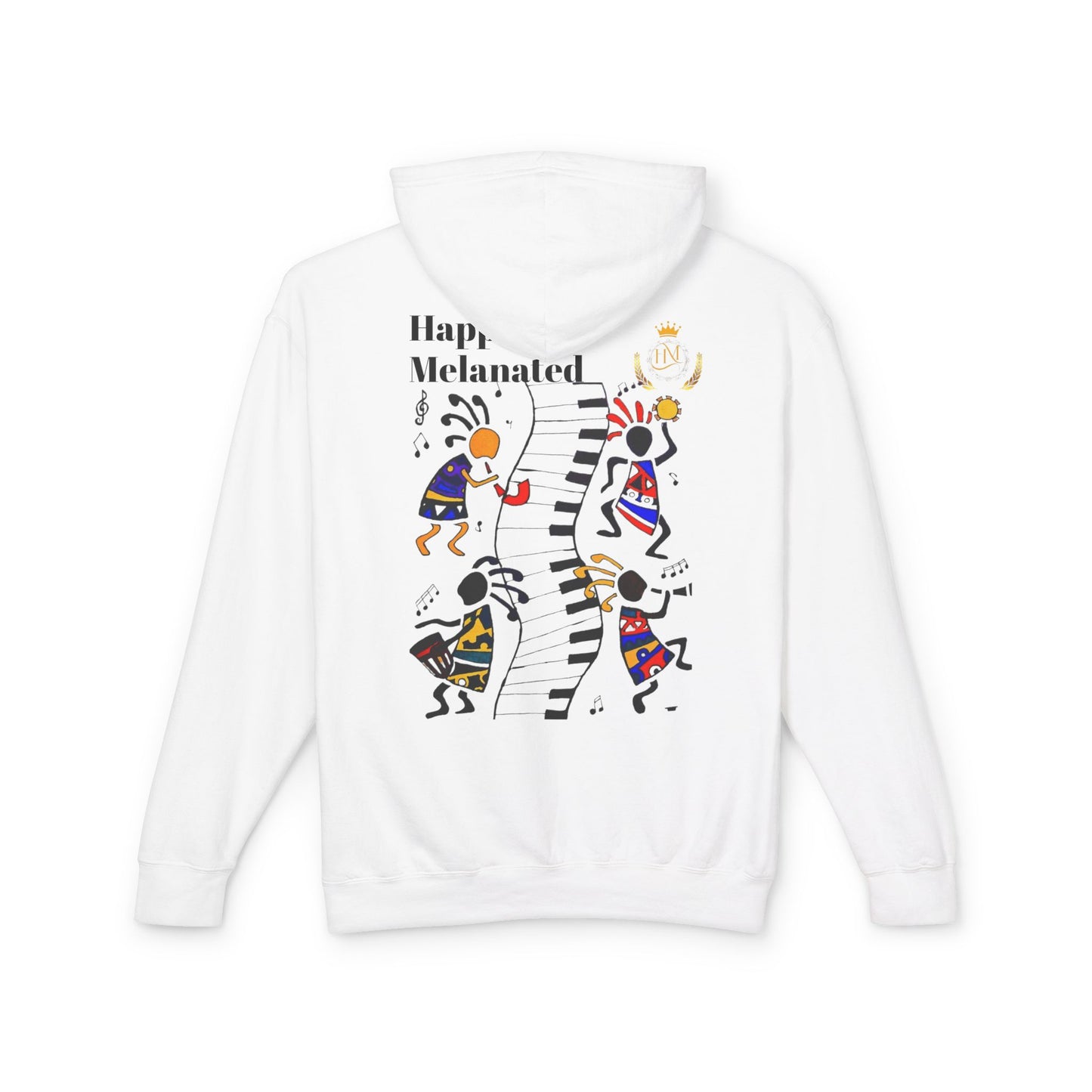 Handcrafted Afro Music Graphic Hoodie - Unisex Lightweight Hooded Sweatshirt, Hipster Hoodie