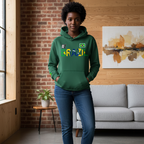 Brazil Flag Themed Graphic Unisex  Oversize Fleeced Hoodie