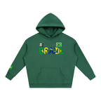 Brazil Flag Themed Graphic Unisex  Oversize Fleeced Hoodie