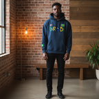 Brazil Flag Themed Graphic Unisex  Oversize Fleeced Hoodie