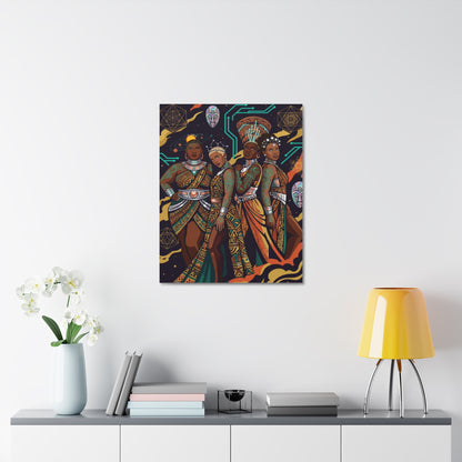 Queens Wall Art (Black Girl Magic) on  Canvas — AfroFuturism Themed Wall Art