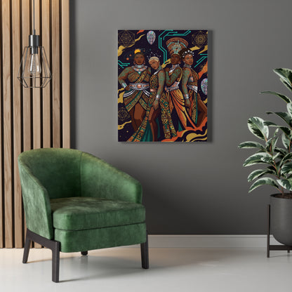 Queens Wall Art (Black Girl Magic) on  Canvas — AfroFuturism Themed Wall Art