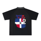 Dominican Republic Flag Themed Graphic Striped V-Neck Soccer Unisex Jersey