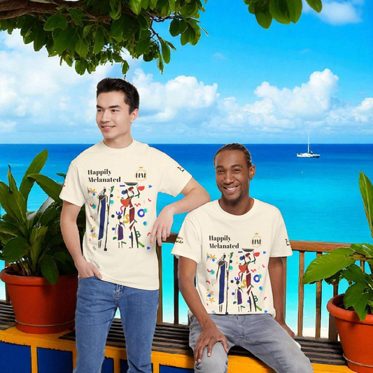 Ethnic Family Doodle Unisex Tee, Handcrafted Tshirt, Unique Family Shirt, Cultural Graphic Teee