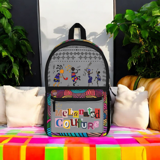 Stylish Tribal Dance Backpack, Ethnic Music Festival Bag, Boho Rucksack, Aztec Design