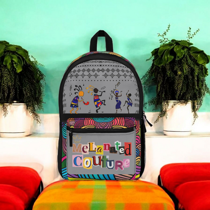 Stylish Tribal Dance Backpack, Ethnic Music Festival Bag, Boho Rucksack, Aztec Design