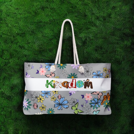 Vibrant Floral Kingdom Weekender Bag - Perfect for Travel & Beach