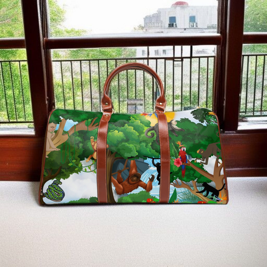 Vibrant Jungle Waterproof Travel Bag - Eco-Friendly Adventure Tote