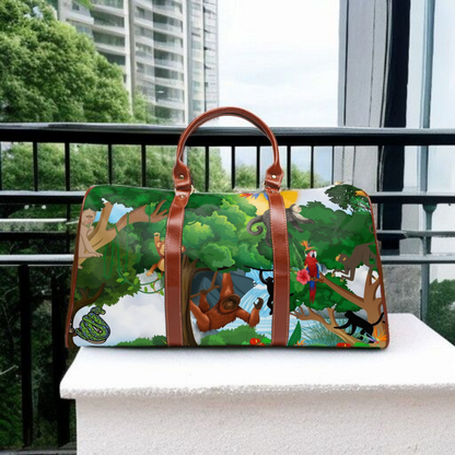 Vibrant Jungle Waterproof Travel Bag - Eco-Friendly Adventure Tote