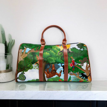 Vibrant Jungle Waterproof Travel Bag - Eco-Friendly Adventure Tote