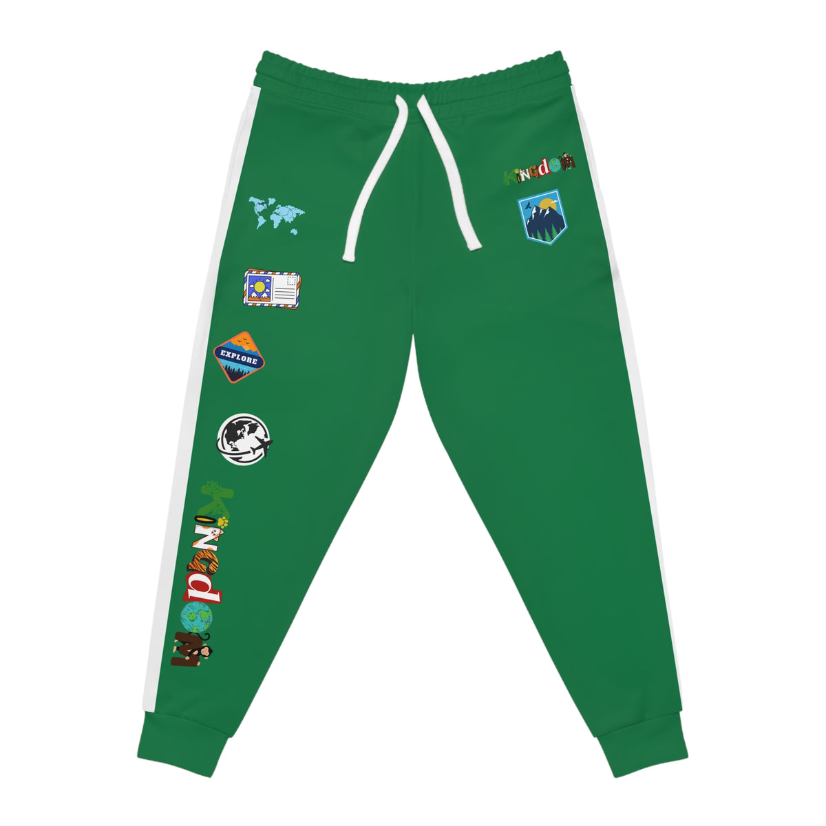 Travel-Inspired Graphic Athletic Unisex Joggers and Casual Fitness Pants Printify