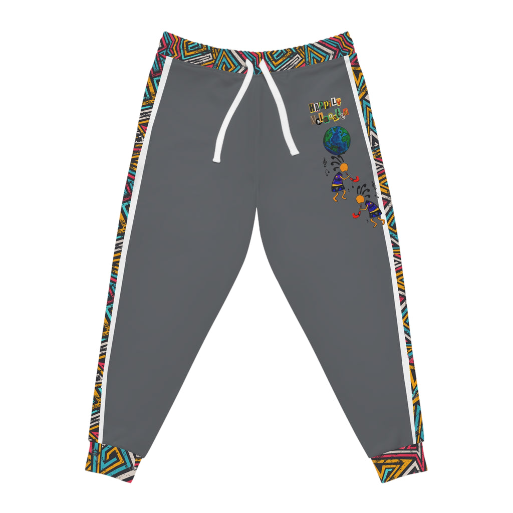 Unisex Athletic Joggers featuring Afro Music Cartoon Art, African Dance-Inspired Sweatpants Printify