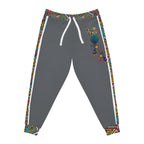 Unisex Athletic Joggers featuring Afro Music Cartoon Art, African Dance-Inspired Sweatpants Printify