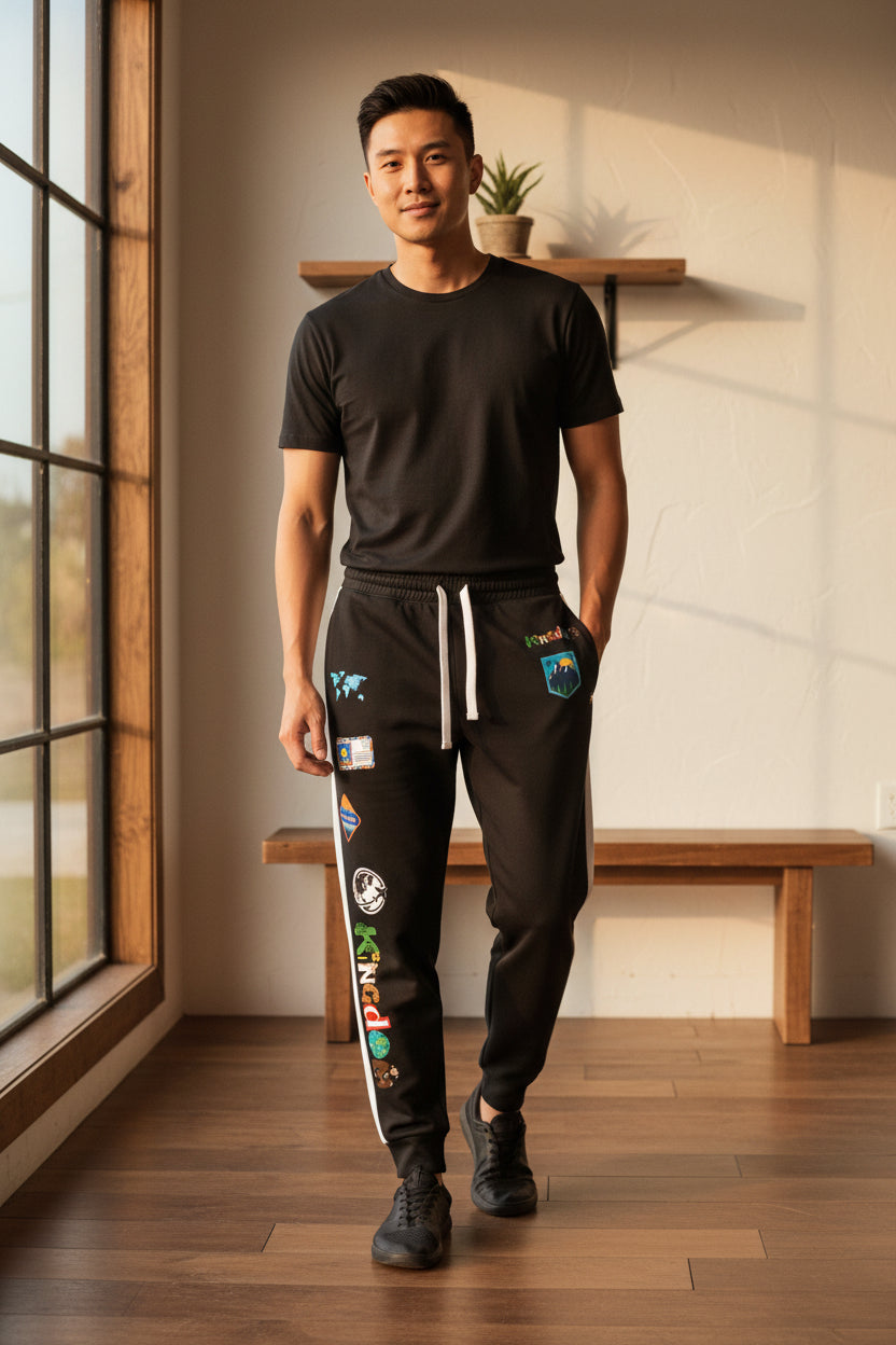 Unisex Travel-Inspired Athletic Joggers | Versatile Casual Fitness Apparel and Performance Workout Gear Printify