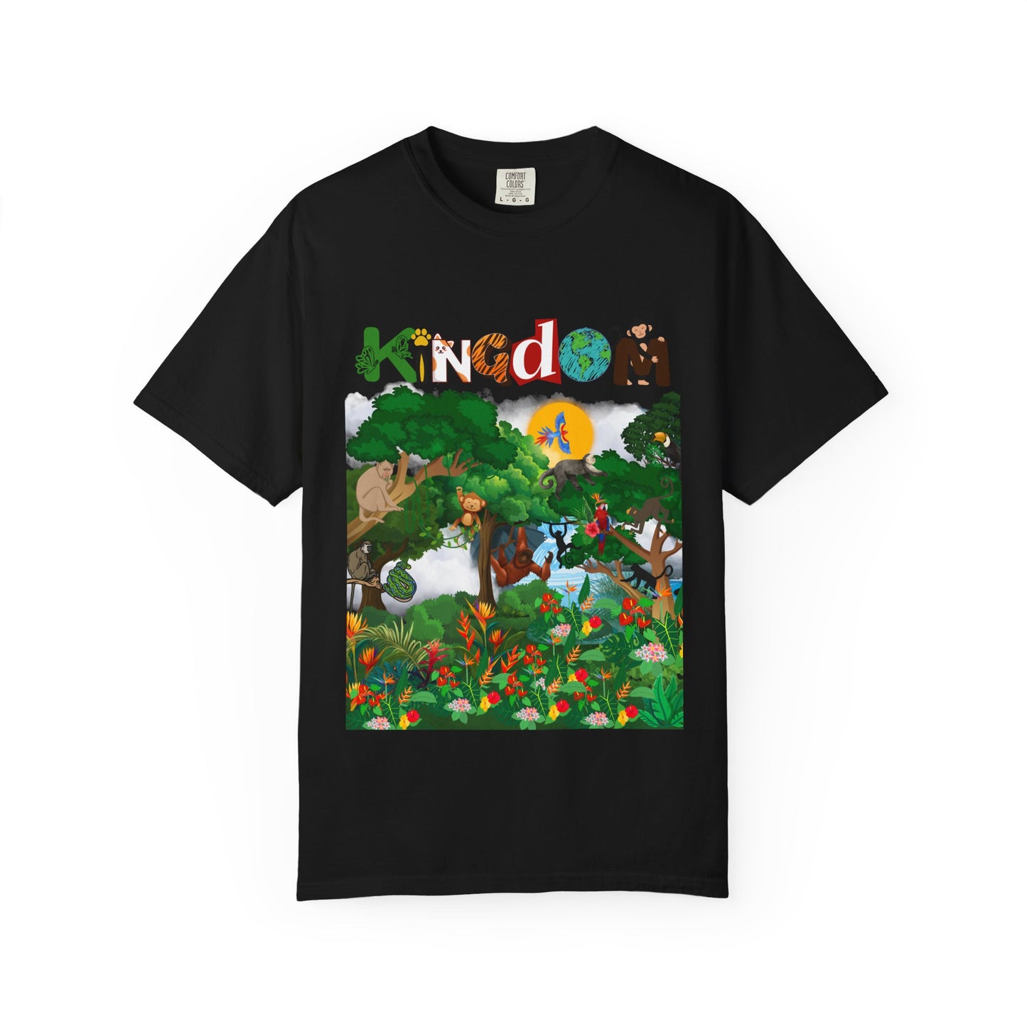 Monkey Graphic Jungle Animals T-shirt, Wildlife Lover Tee, Safari Theme Shirt