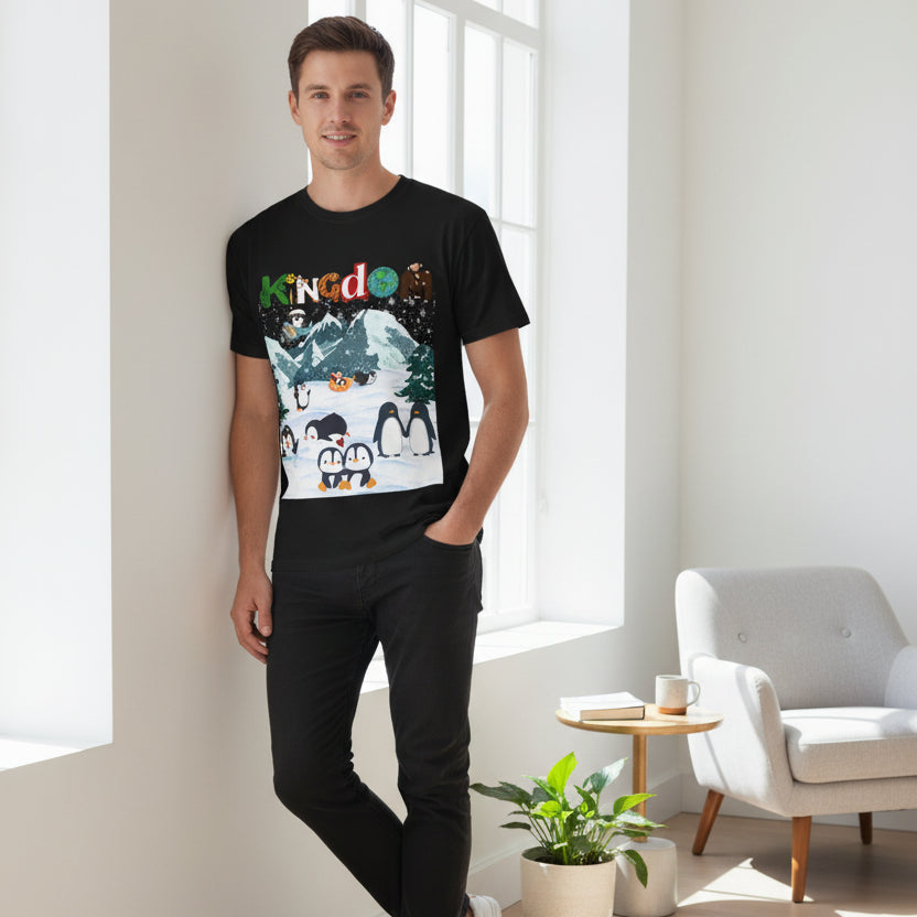 Arctic Life Penguin Graphic Unisex T-Shirt, Nature Theme, Wildlife Tee Shirt, Animal Lover Tee