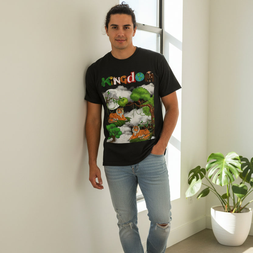 Tiger, Jungle Graphic T-Shirt, Safari Wildlife Tee, Animal Lover Gift, Nature Theme Shirt