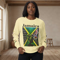 Hand-Drawn Afro Music Graphic Sweatshirt - Unisex Lightweight Crewneck Printify