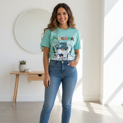 Arctic Life Penguin Graphic Unisex T-Shirt, Nature Theme, Wildlife Tee Shirt, Animal Lover Tee