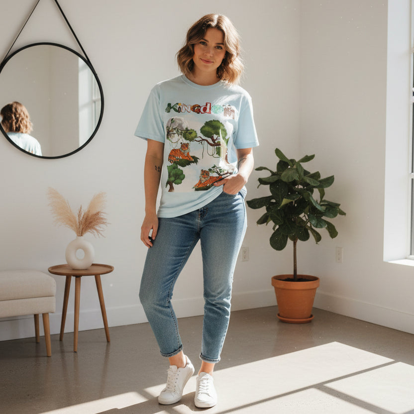 Tiger, Jungle Graphic T-Shirt, Safari Wildlife Tee, Animal Lover Gift, Nature Theme Shirt
