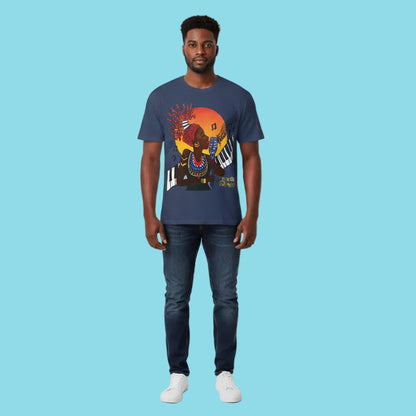 Afro Jazz Singer Graphic T-Shirt, Black History Music Tee, Unisex Garment-Dyed Shirt