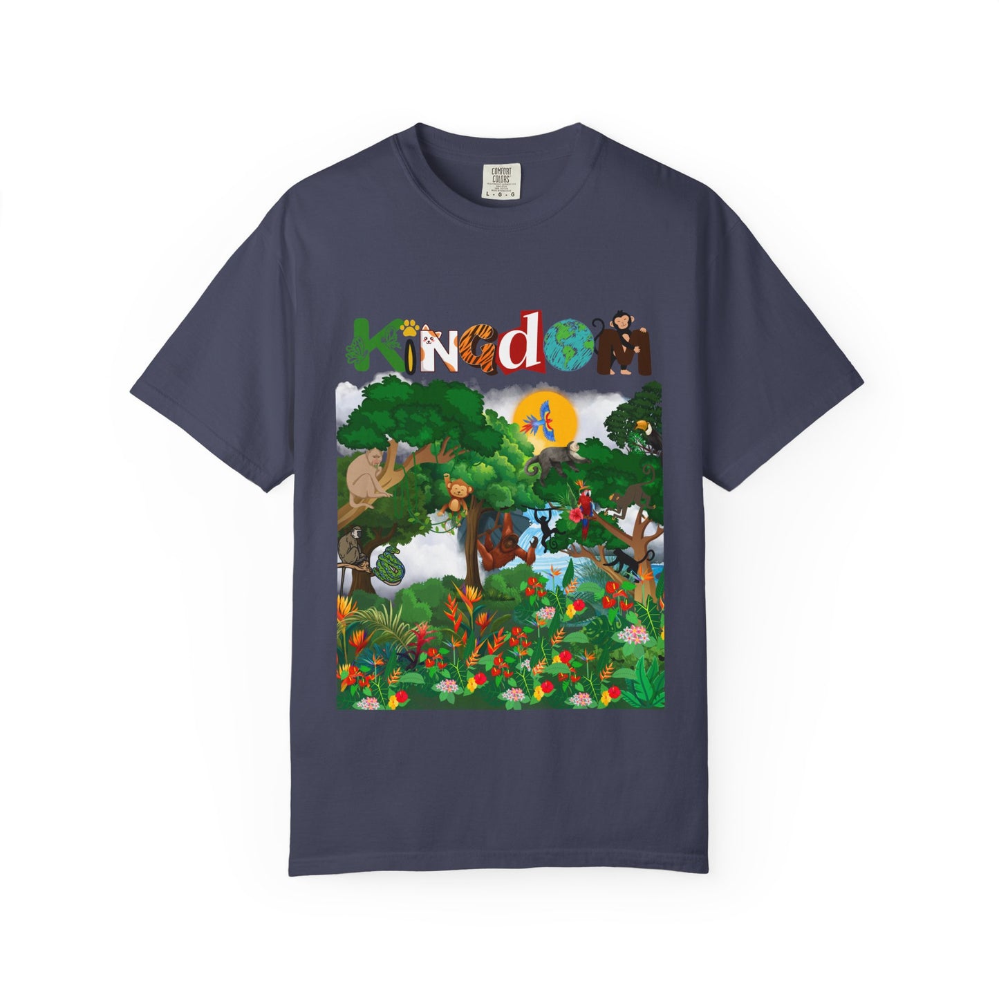 Monkey Graphic Jungle Animals T-shirt, Wildlife Lover Tee, Safari Theme Shirt