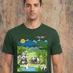 Panda Graphic Unisex Tee, Nature Inspired, Animal Kingdom Shirt, Wildlife Tee Printify