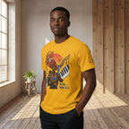 Afro Music Unisex Graphic Tee, Piano Art, Jazz Singer Shirt, Music Lover Gift Printify
