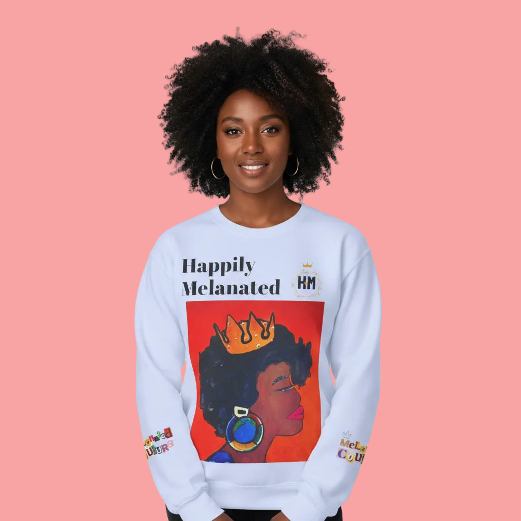 Afrocentric Graphic Sweatshirt - Black Art Unisex Lightweight Crewneck