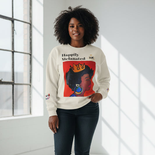 Afrocentric Graphic Sweatshirt - Black Art Unisex Lightweight Crewneck