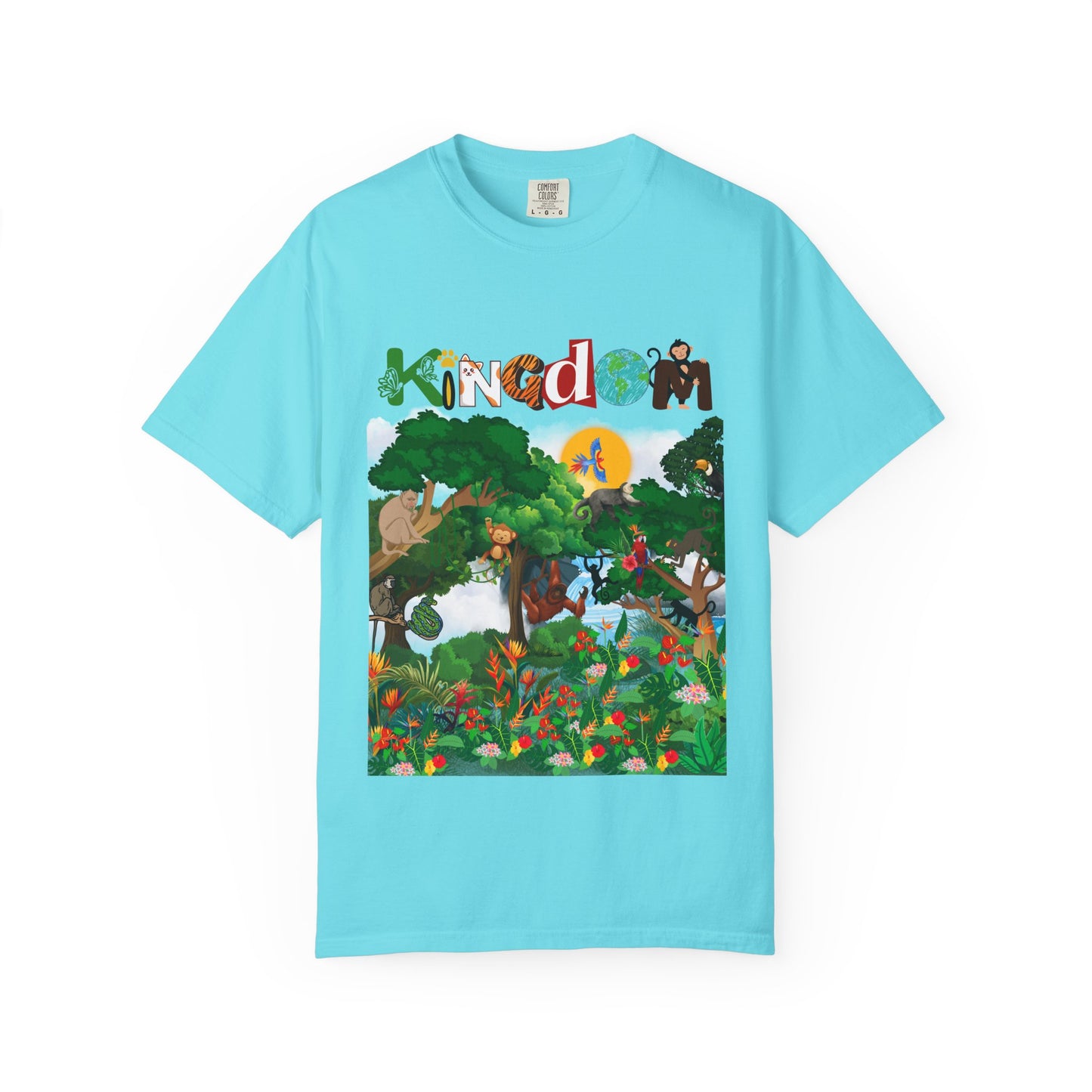 Monkey Graphic Jungle Animals T-shirt, Wildlife Lover Tee, Safari Theme Shirt