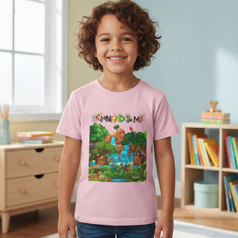 Toddler T-shirt, Jungle Animals Theme, Graphic Nature Tee, Kids Safari Shirt