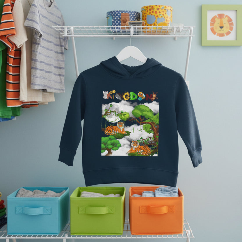 Tiger Graphic Toddler Hoodie, Wild Life Pullover, Fleece Sweatshirt, Jungle Theme