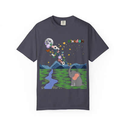 Night Sky Elephant Unisex T-shirt, Nature Graphic Floral Tee, Constellation Shirt