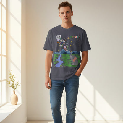 Night Sky Elephant Unisex T-shirt, Nature Graphic Floral Tee, Constellation Shirt