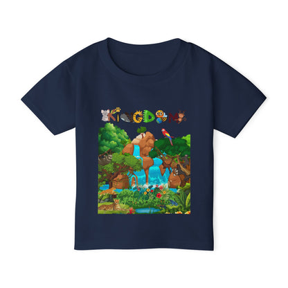 Animal Jungle Heavy Cotton™ Toddler T-shirt - Cute Safari Kids Shirt, Wildlife Graphic Tee